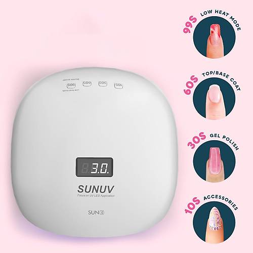 SUNUV Sun4 Manikr Trnak Kurutucu UV Led Lamba Beyaz 48w