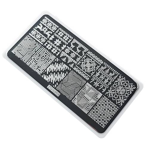Nail Art Stamping Bask Plakas