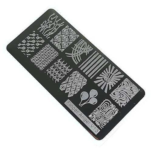 Nail Art Stamping Bask Plakas VV13