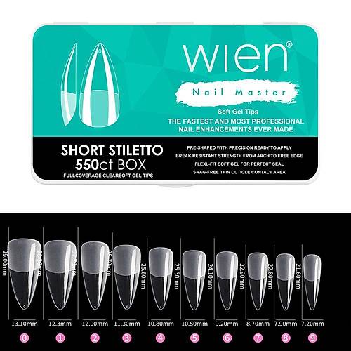 Yeni Nesil Protez Trnak Jel Tips Soft Gel Tips Short Stiletto 550 adet