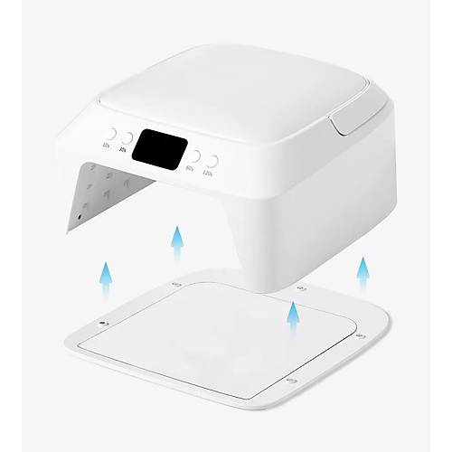 L3 Deri Y�zeyli 71Led Geni� �� Hacim Manik�r T�rnak Kurutucu UV Led Lamba Protez T�rnak Lambas� Beyaz 48W