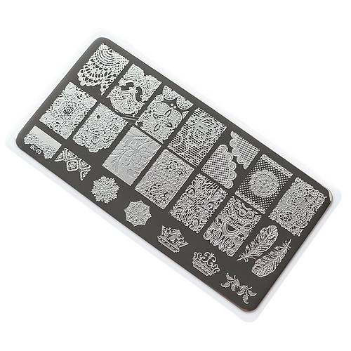 Nail Art Stamping Bask Plakas