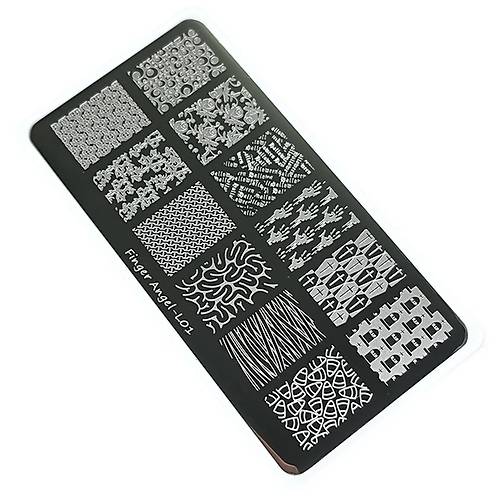 Nail Art Stamping Bask Plakas FVL01