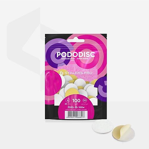 Staleks Pododisk in Yedek Trp Yumuak Tabanl 25mm 100 Grit (Large) 50li