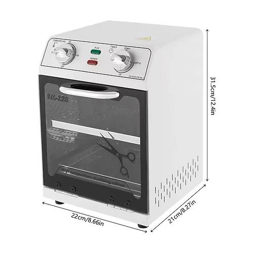 Y�ksek Is�l� Manik�r Dental Kuru Hava Sterilizasyon Makinesi 8lt SM-220