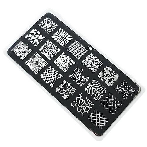 Nail Art Stamping Bask Plakas