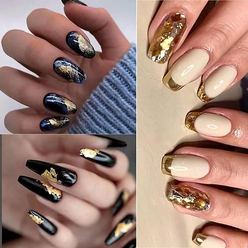 Trnak Ssleme Krk Folyo Paralar 12'li set Potal Nail Art