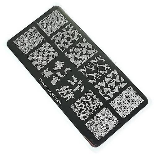 Nail Art Stamping Bask Plakas FVL04