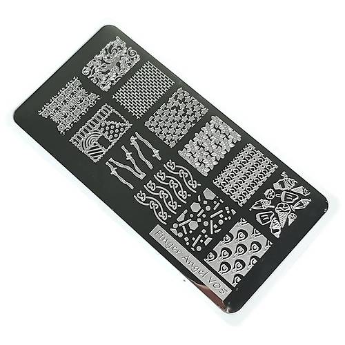 Nail Art Stamping Bask Plakas VV05