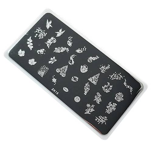 Nail Art Stamping Bask Plakas