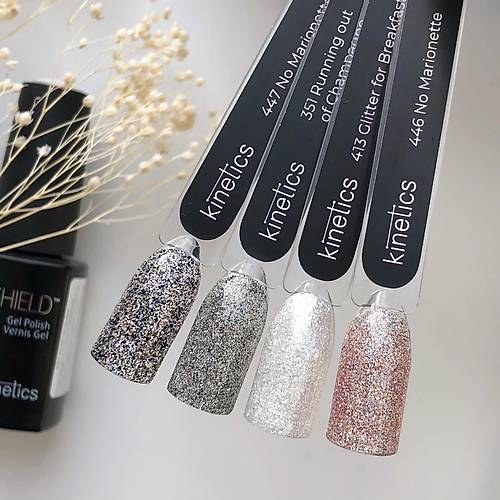 Kinetics Shield Gel Polish Kalc Oje Glitter for Breakfast 413 15ml