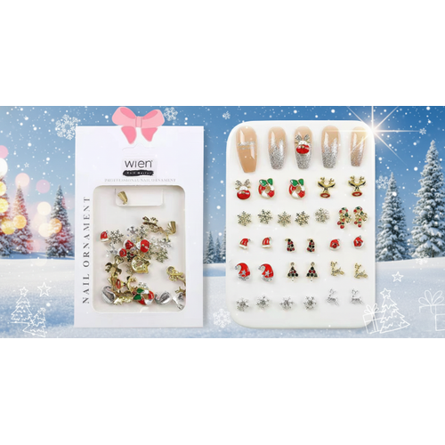 Yeni Y�l Tema Metal T�rnak S�sleme Charm Nail Art Charm Ta�lar� WN-509