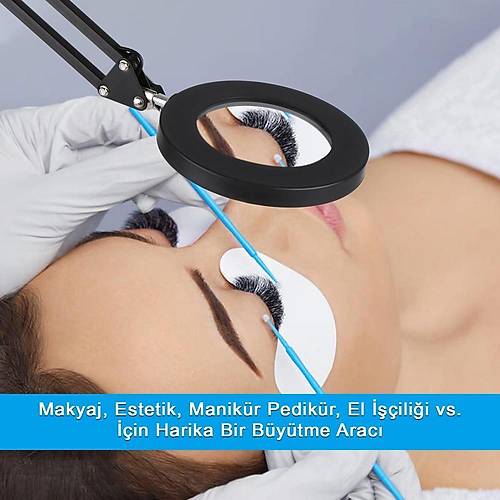 Akrobat Hareketli 8X Byteli Led Ikl Masa alma Lambas - Mengeneli (Beyaz)