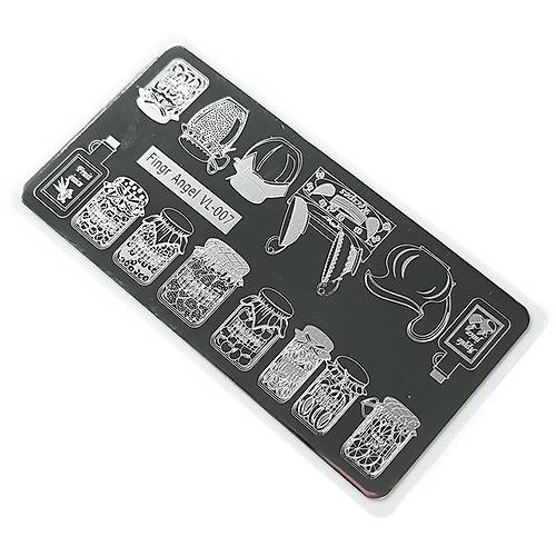 Nail Art Stamping Bask Plakas VL07