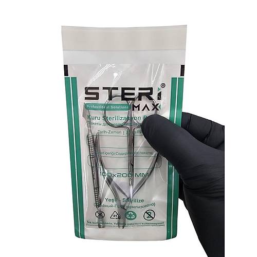 effaf Sterilizasyon Zarf - ndikatrl Sterilizasyon Kraft Paketi 100x200mm (100) Adet