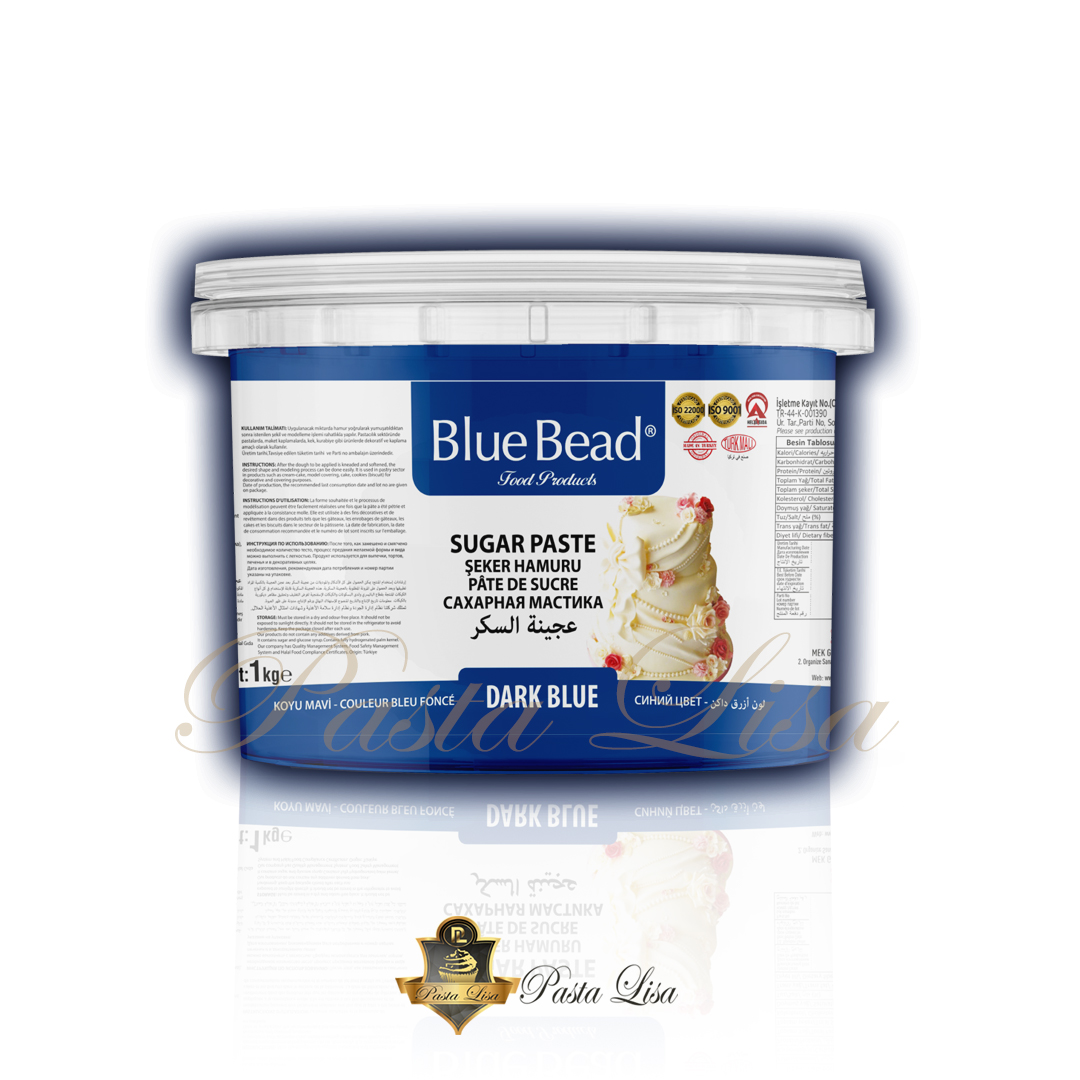 Blue Bead Şeker Hamuru 1kg - Mavi (Koyu Ton)