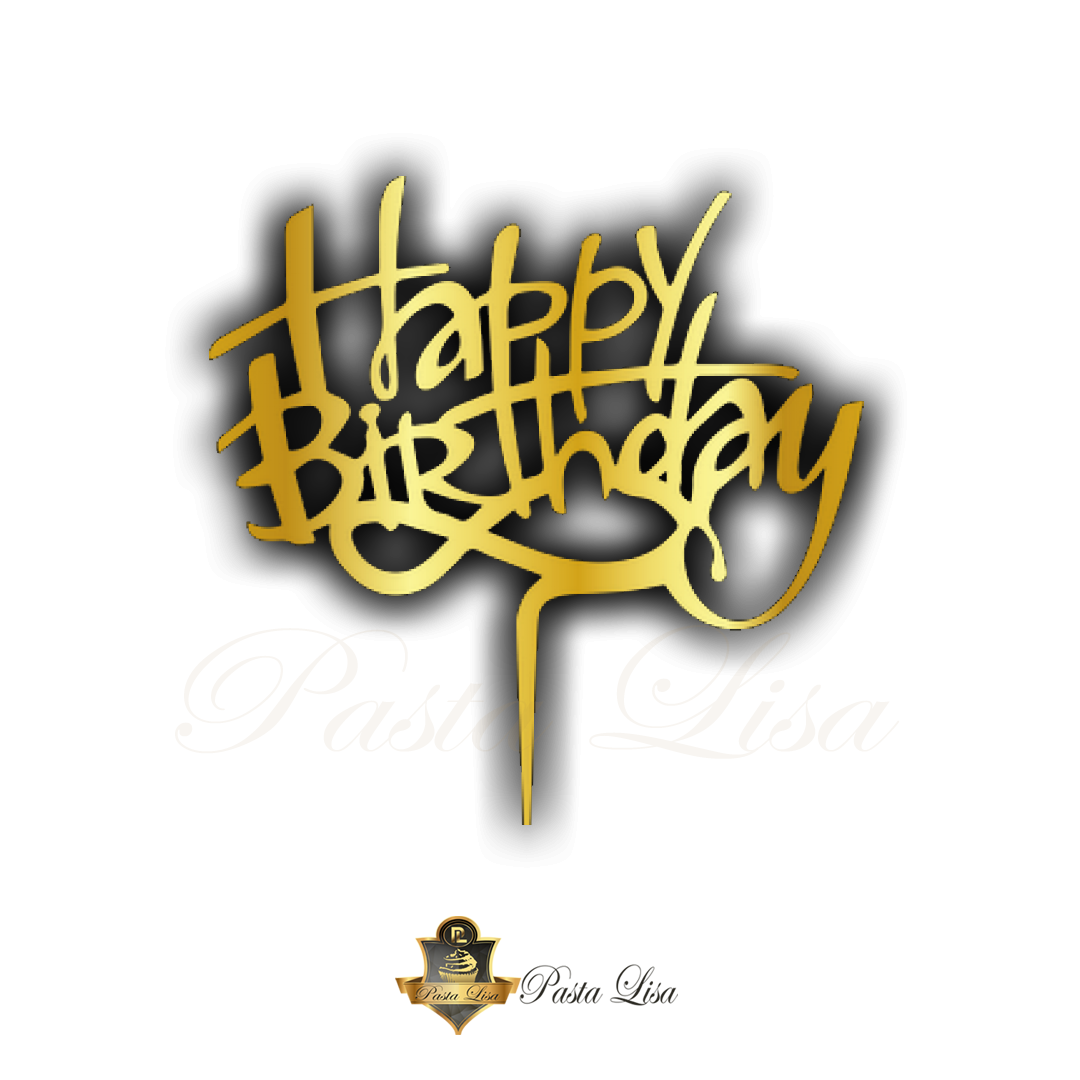 Happy Birthday Topper / İyiki Doğdun Pleksi - Altın