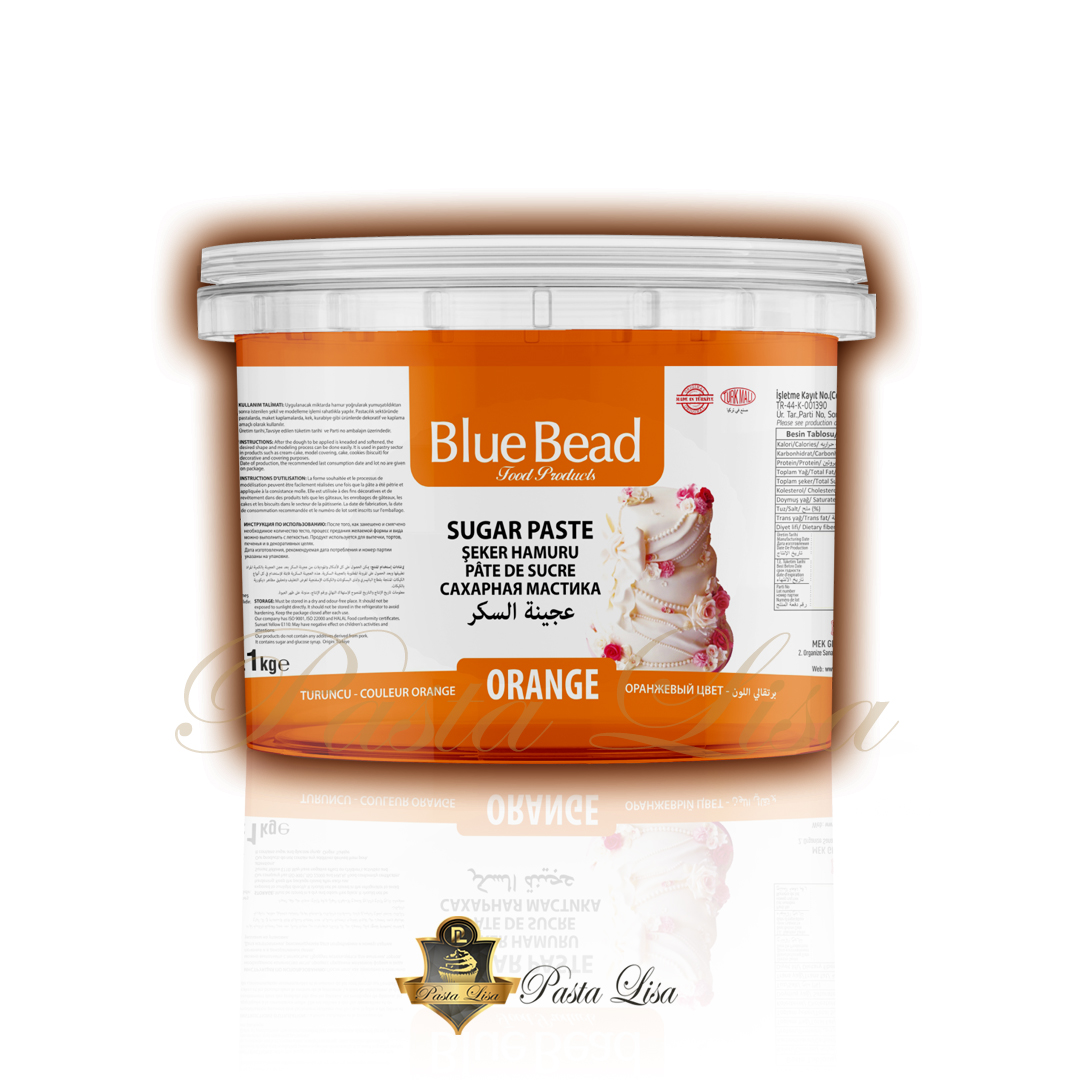 Blue Bead Şeker Hamuru 1kg - Turuncu