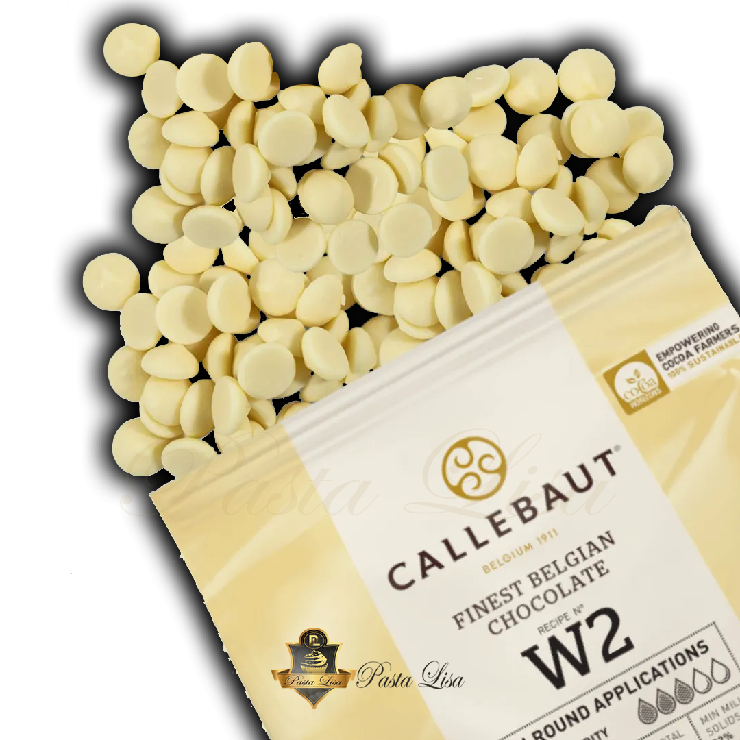 Callebaut Beyaz W2 Pul Çikolata 1kg. (Bölünmüş)