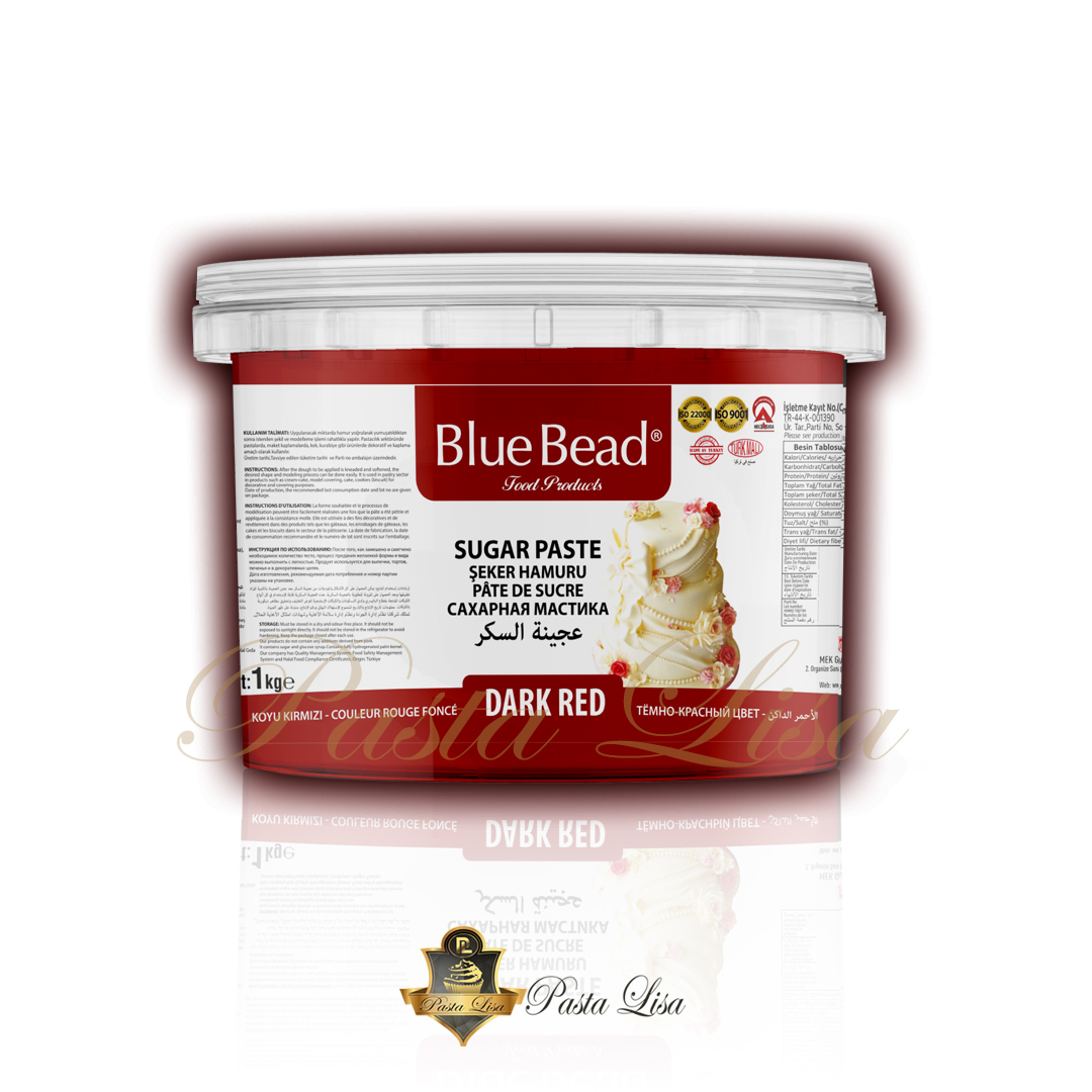 Blue Bead Şeker Hamuru 1kg - Kırmızı (Koyu Ton)
