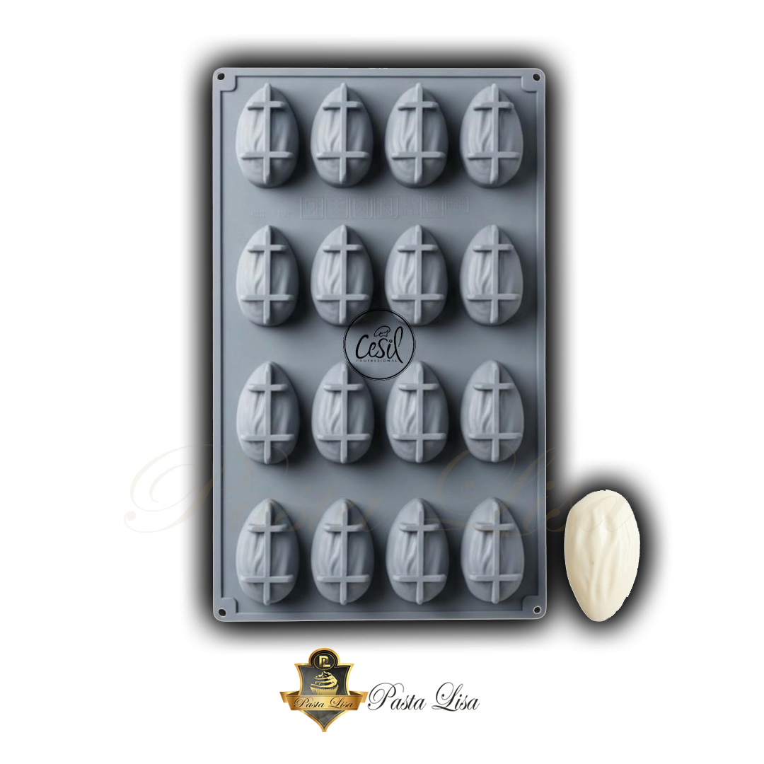 Premium Mini Badem Silikon Kalıbı (16 Gözlü)