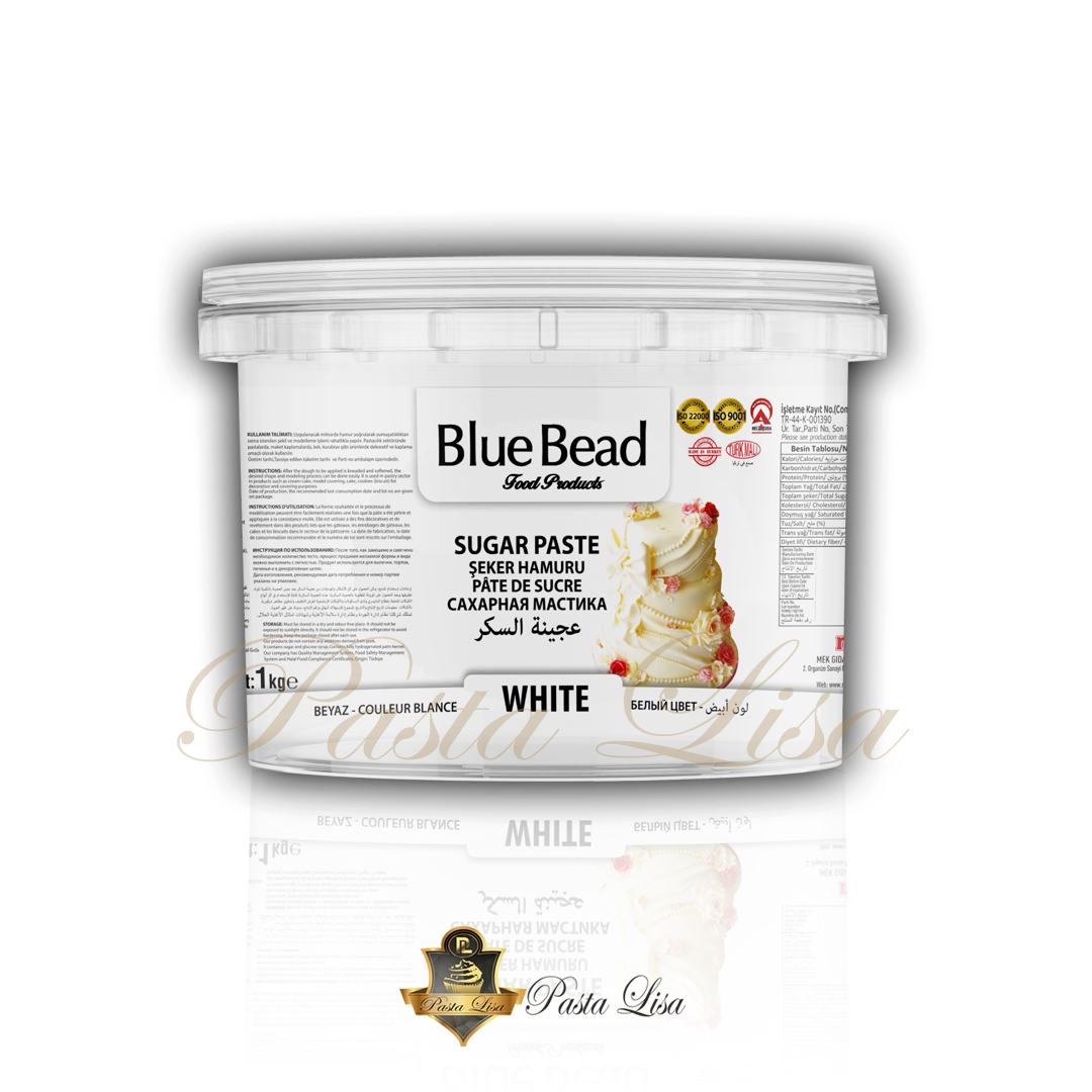Blue Bead Şeker Hamuru 1kg - Beyaz