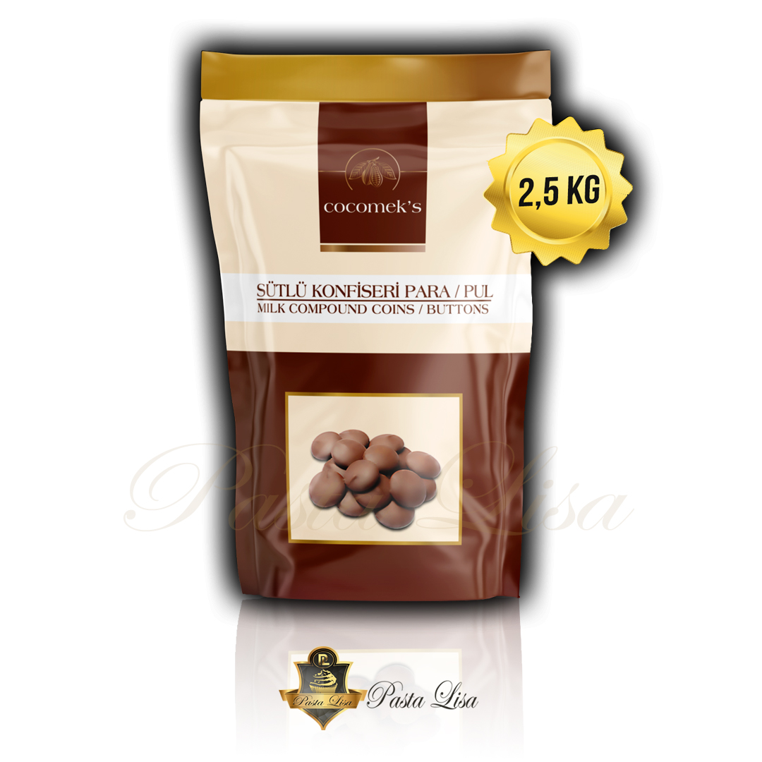 Cocomek's Konfiseri Para Pul Çikolata 2,5kg - Sütlü