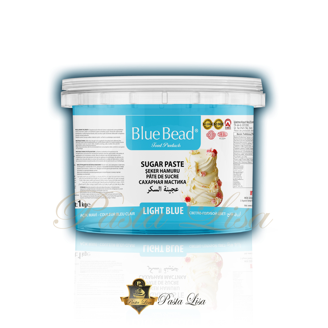 Blue Bead Şeker Hamuru 1kg - Mavi (Açık Ton)
