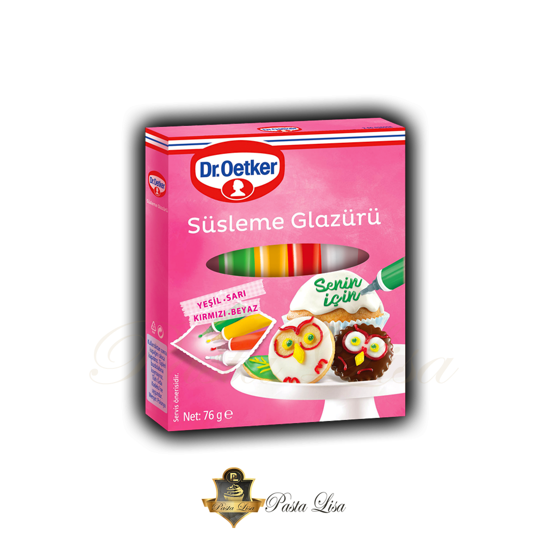 Dr.Oetker Süsleme Glazürü 4 Renk 76gr