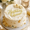 Birthday Queen Gold Pleksi Pasta S�s� 12x7cm