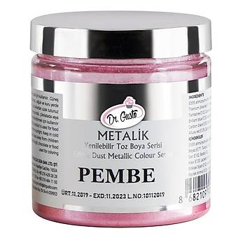Dr.Gusto Yenilebilir Metalik Toz Boya 50gr - Pembe