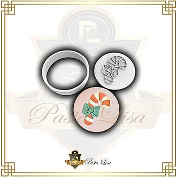 Kurabiye Damga ve Kesici Set - Baston eker