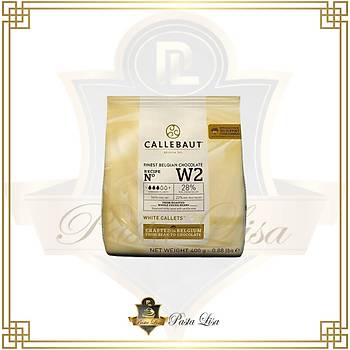 Callebaut Beyaz W2 Pul Çikolata 400g