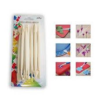 Profesyonel 8 Para Beyaz Marzipan Set (kemik)