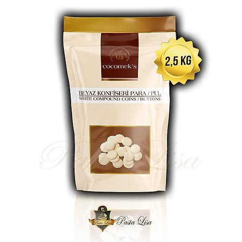 Cocomek's Konfiseri Para Pul ikolata 2,5kg - Beyaz