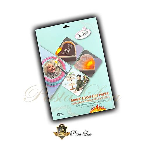 Dr.Gusto Yenilebilir Yanc Pasta Kad (10'lu) (Magic Flash Fire Paper)