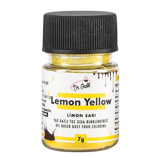Dr.Gusto Yağ Bazlı Toz Boya 7gr - Limon Sarı