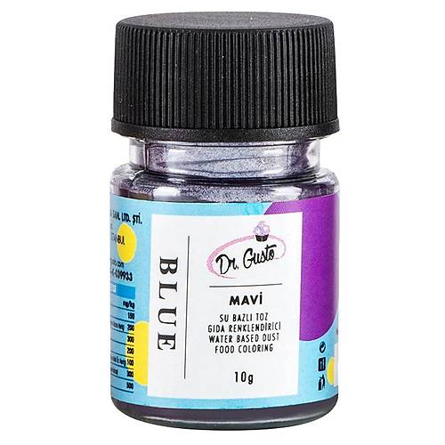 Dr.Gusto Su Bazl Toz Boya 10gr - Mavi