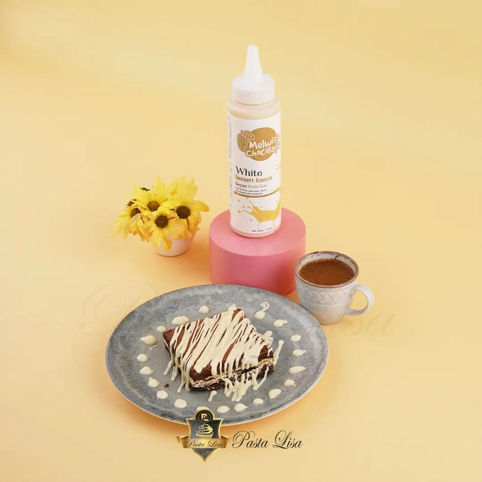 Melwiss Chocolate Beyaz Tatl� Sosu 330g - Waffle & Pankek Sosu
