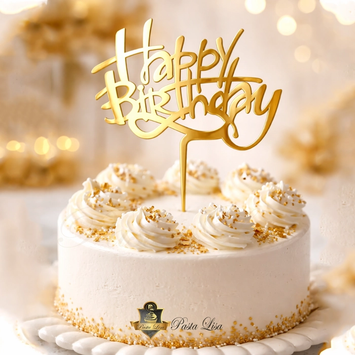 Happy Birthday Topper / �yiki Do�dun Pleksi - Alt�n