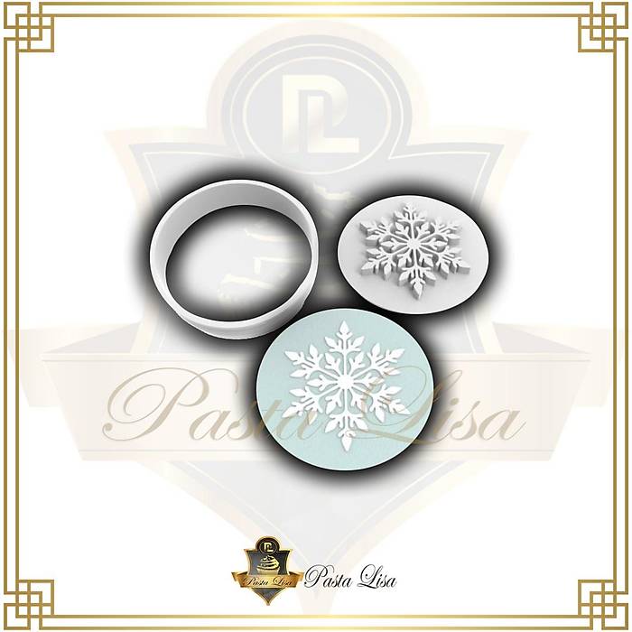 Kurabiye Damga ve Kesici Set - Kar Tanesi