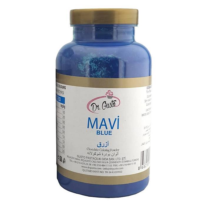 Dr.Gusto Ya� Bazl� Toz Boya 100gr - Mavi