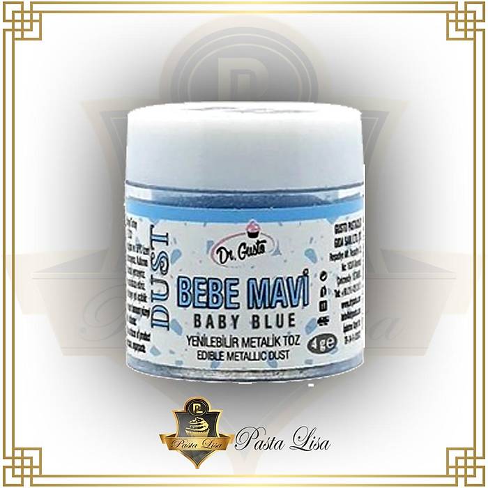 Dr.Gusto Yenilebilir Metalik Toz Boya 4gr - Bebe Mavi