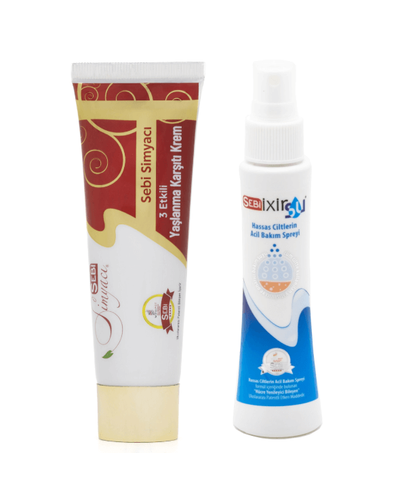 Sebi Simyac� Ya�lanma Kar��t� Krem ve Hassas Cilt Temizleme Seti