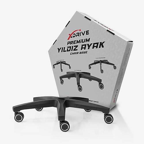 xDrive Premium Poliamid Kal�n Ayak Siyah (Tekerlek Dahil)