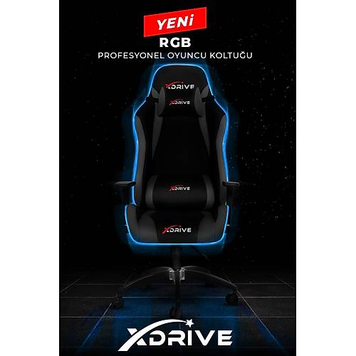 xDrive Ak�nc� Rgb I��kl� Profesyonel Oyuncu Koltu�u Gri/Siyah