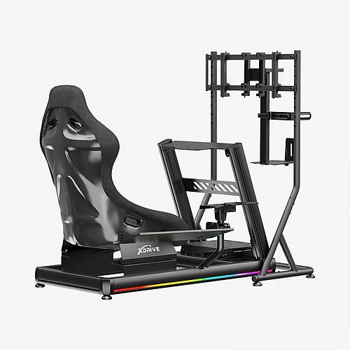 xDrive RGB Al�minyum Yar�� Sim�lat�r� Kokpiti ve F1 Koltu�u Bs01