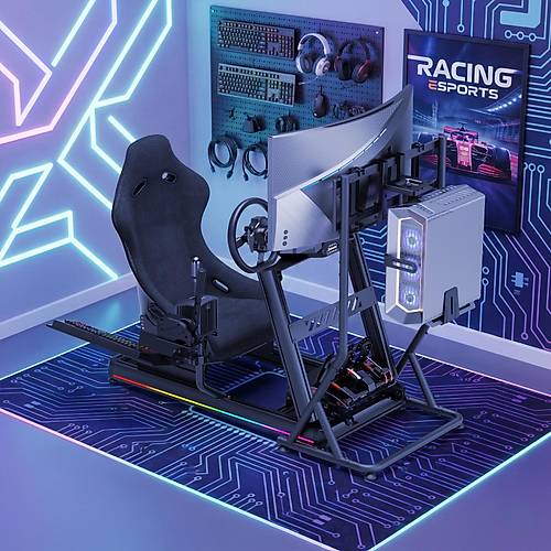 xDrive RGB Al�minyum Yar�� Sim�lat�r� Kokpiti ve F1 Koltu�u Bs01