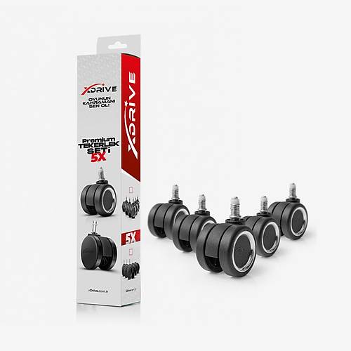 xDrive Premium 5'li Ofis & Oyuncu Koltuk Tekerlek Seti