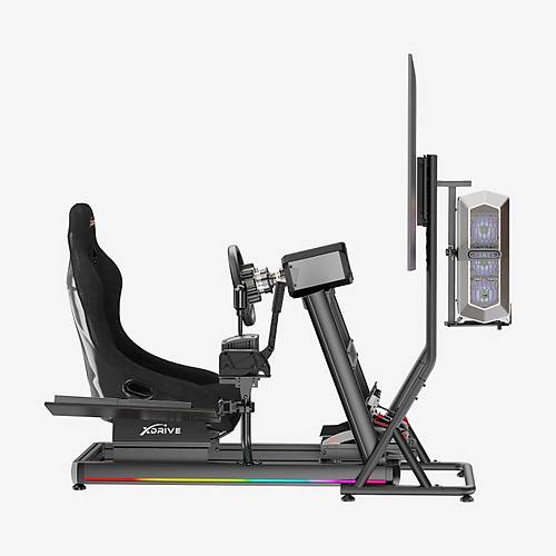 xDrive RGB Al�minyum Yar�� Sim�lat�r� Kokpiti ve F1 Koltu�u Bs01